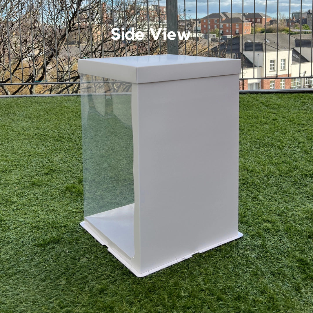 EXTRA TALL CRYSTAL CAKE BOXES - 12inches Base, 20inches Tall (PACKS of 10)