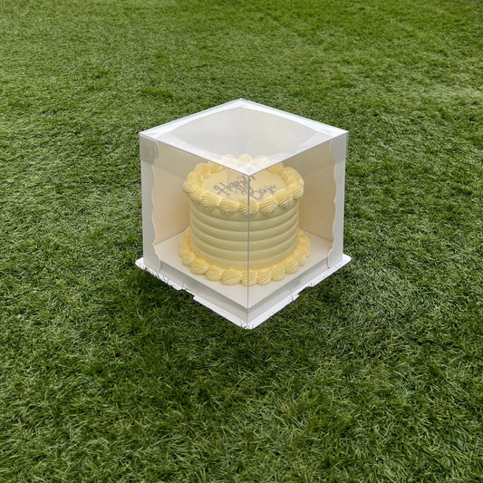 EXTRA STURDY CRYSTAL CAKE BOXES - 8inches Base, 8inches Tall (PACKS of 10)