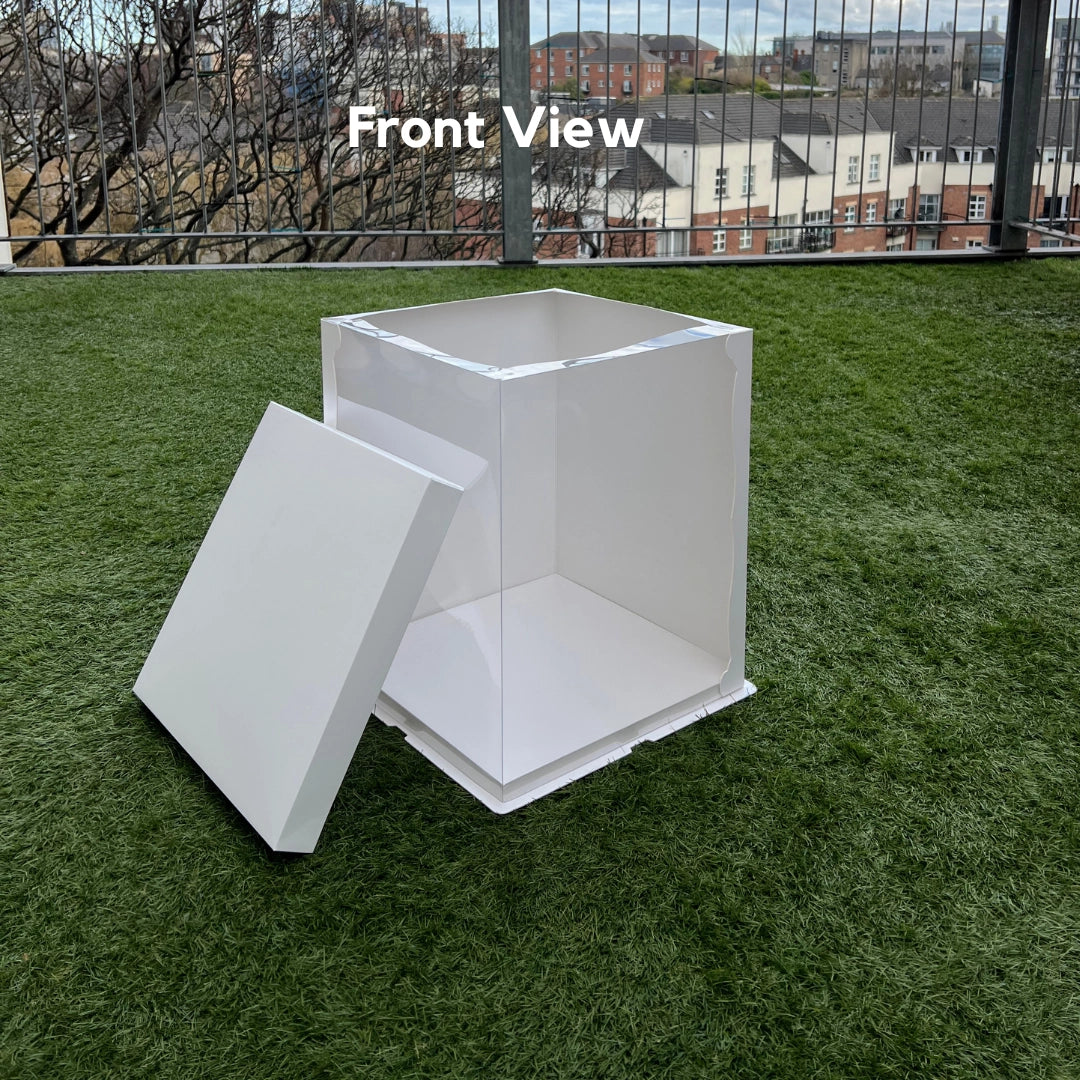 EXTRA TALL CRYSTAL CAKE BOXES - 12inches Base, 16inches Tall (PACKS of 10)