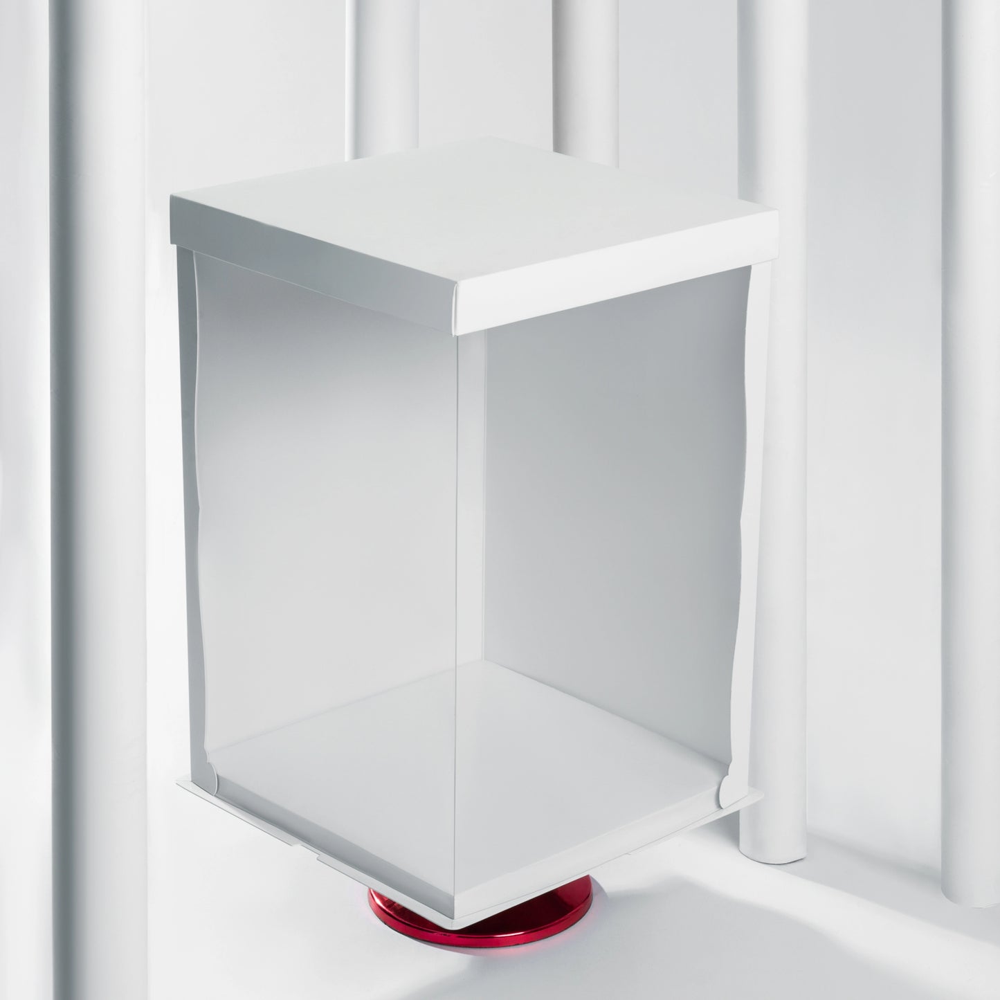 EXTRA TALL CRYSTAL CAKE BOXES - 12inches Base, 20inches Tall (PACKS of 10)