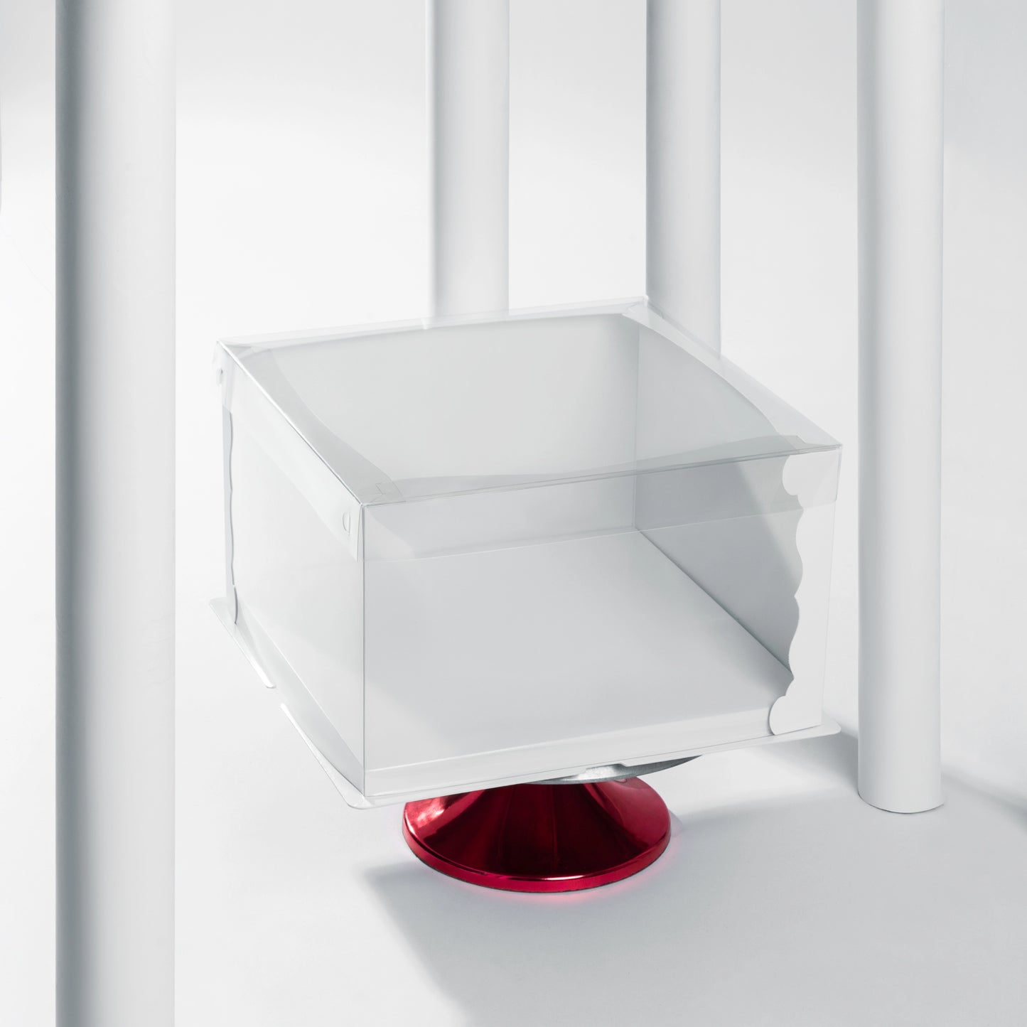 EXTRA STURDY CRYSTAL CAKE BOXES - 12inches Base, 8inches Tall (PACKS of 10)