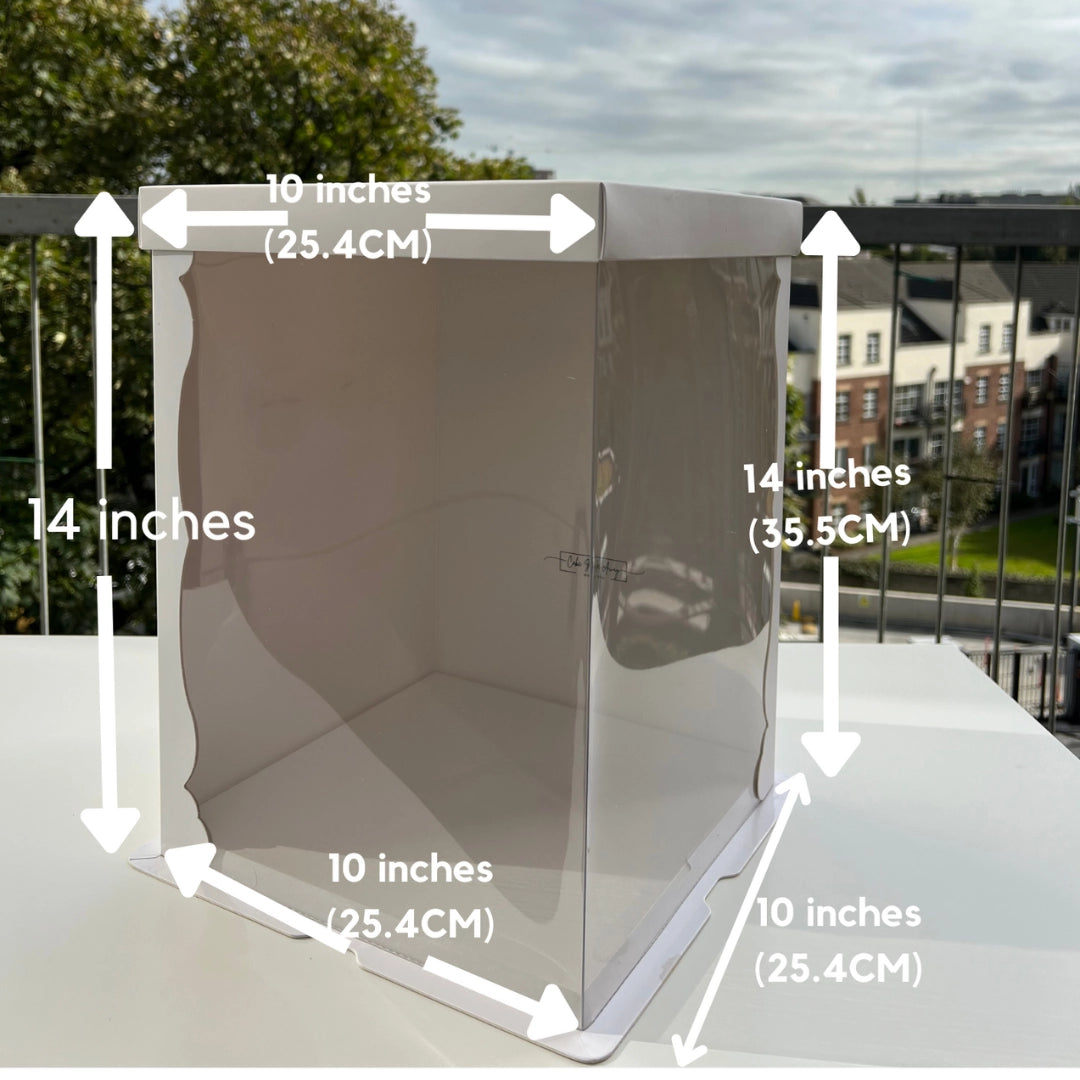 Professional-grade tiered cake transport box showing anti-collapse structural integrity and greaseproof lining.
