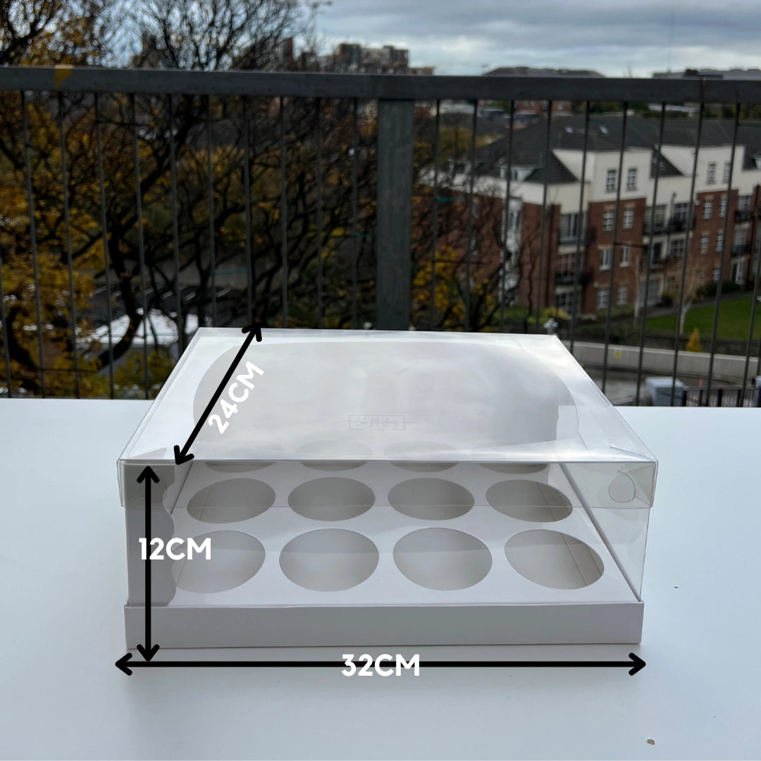 CUPCAKE BOXES WITH CLEAR TOP AND SIDES (PACKS OF 10)