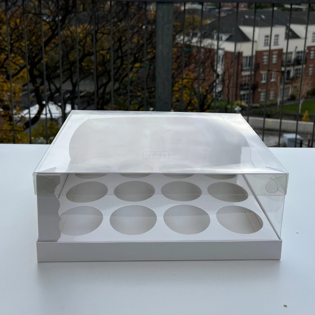 CUPCAKE BOXES WITH CLEAR TOP AND SIDES (PACKS OF 10)
